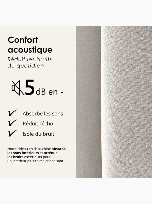 Cortina opaca acústica 100% térmica, moteada midnight - Kiabi Cortina opaca acústica 100% térmica, moteada midnight - Kiabi