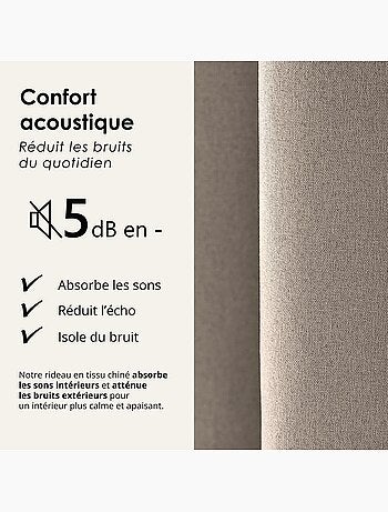 Cortina opaca acústica 100% térmica, moteada midnight