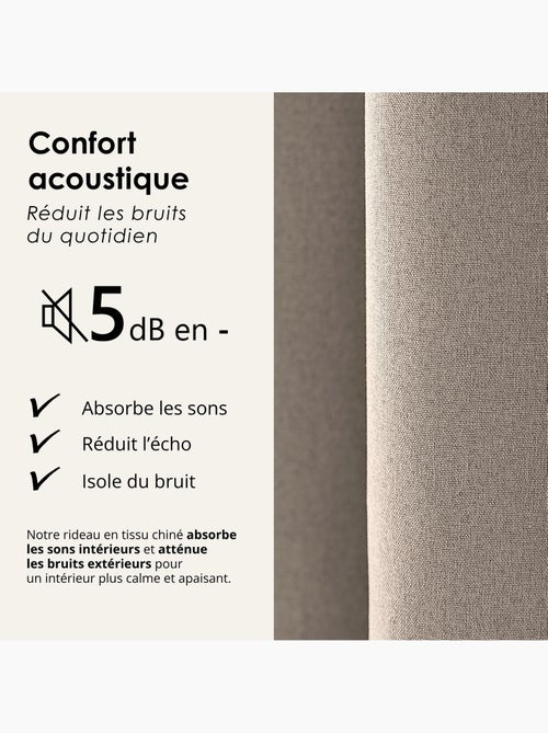 Cortina opaca acústica 100% térmica, moteada midnight - Kiabi Cortina opaca acústica 100% térmica, moteada midnight - Kiabi
