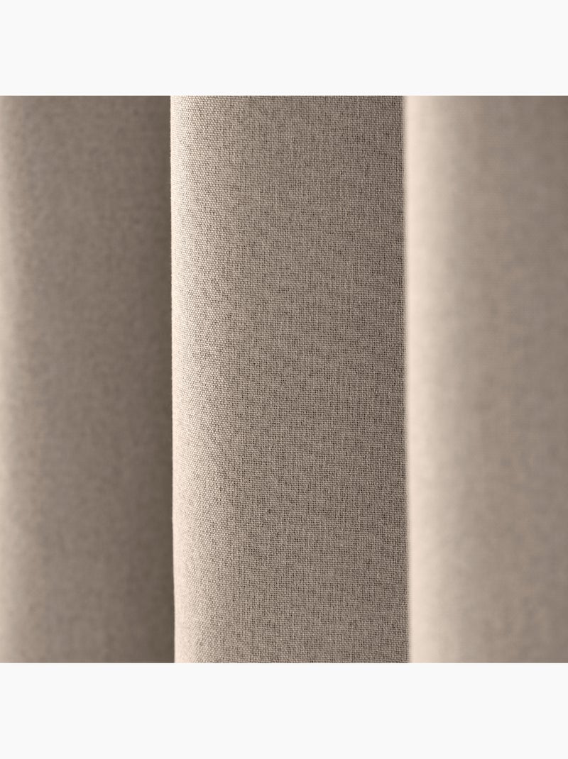 Cortina opaca acústica 100% térmica, moteada midnight Taupe - Kiabi
