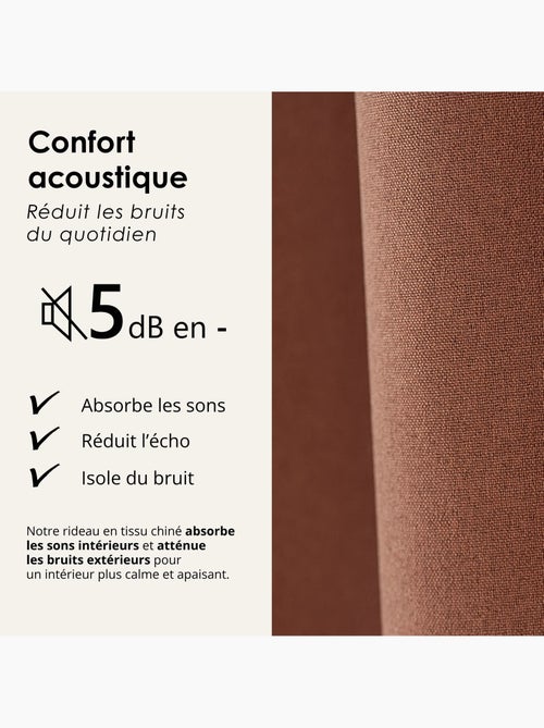 Cortina opaca acústica 100% térmica, moteada midnight - Kiabi Cortina opaca acústica 100% térmica, moteada midnight - Kiabi