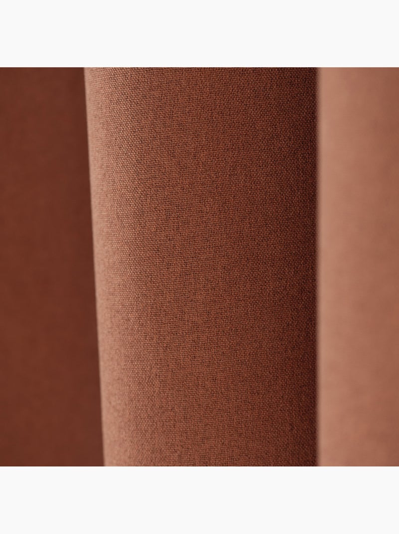 Cortina opaca acústica 100% térmica, moteada midnight Terracota - Kiabi