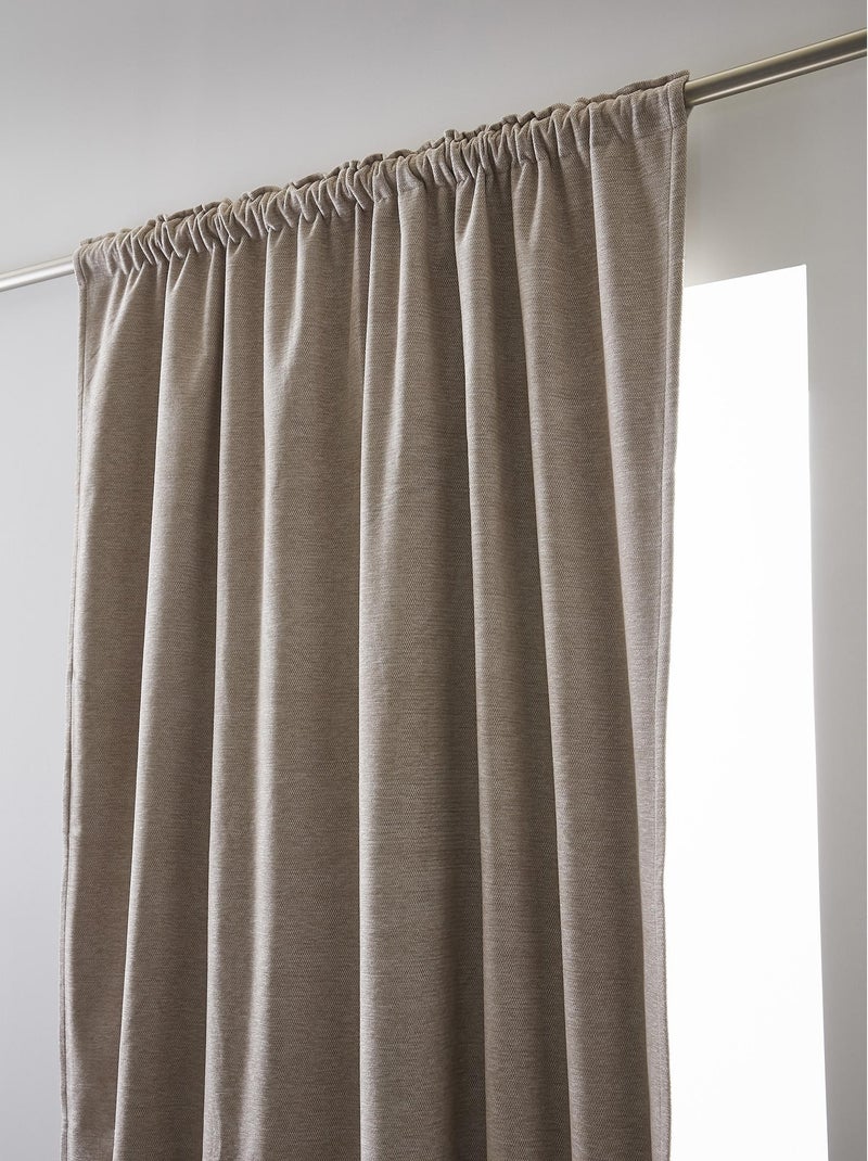Cortina opaca – cinta fruncidora con costura invisible – blackout y polar – bjorn Beige claro - Kiabi