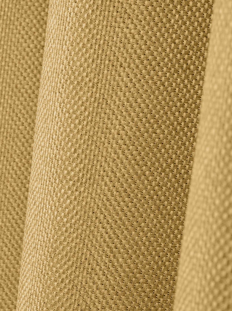 Cortina opaca con forro de polar. Amarillo mostaza - Kiabi