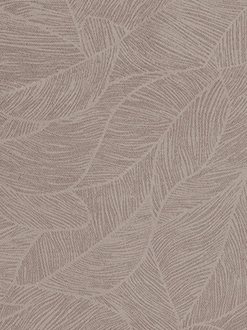 Cortina opaca con hojas en relieve Beige claro - Kiabi
