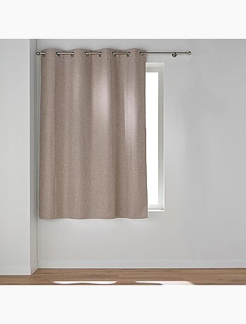 Cortina opaca con ojales en chambray liso