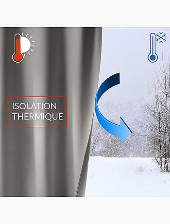 Cortina opaca con ojales en chambray liso