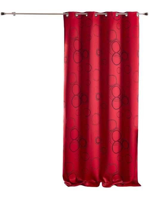 Cortina opaca de círculos 100% estampada Rojo - Kiabi Cortina opaca de círculos 100% estampada Rojo - Kiabi