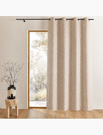 Cortina opaca de jacquard con estampado geométrico