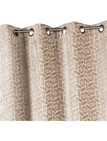 Cortina opaca de jacquard con estampado geométrico