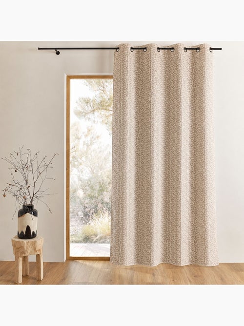 Cortina opaca de jacquard con estampado geométrico - Kiabi Cortina opaca de jacquard con estampado geométrico - Kiabi