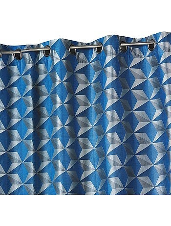 Cortina opaca de jacquard con motivos geométricos