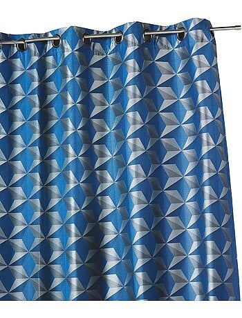 Cortina opaca de jacquard con motivos geométricos
