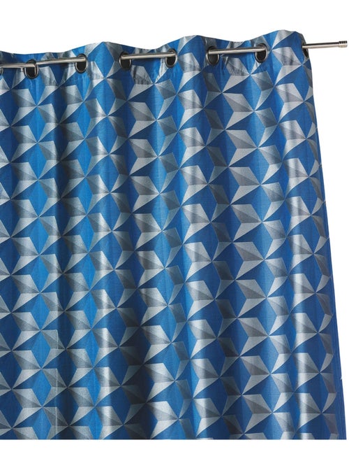 Cortina opaca de jacquard con motivos geométricos - Kiabi Cortina opaca de jacquard con motivos geométricos - Kiabi