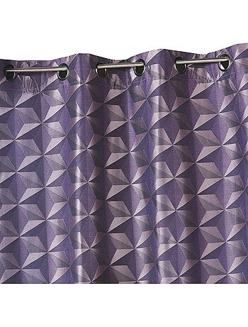 Cortina opaca de jacquard con motivos geométricos
