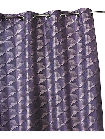 Cortina opaca de jacquard con motivos geométricos