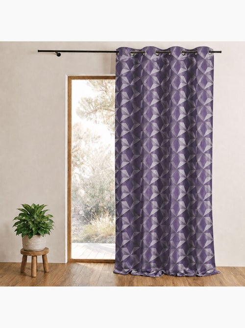 Cortina opaca de jacquard con motivos geométricos - Kiabi Cortina opaca de jacquard con motivos geométricos - Kiabi