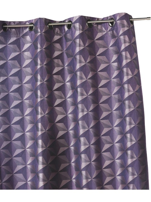 Cortina opaca de jacquard con motivos geométricos - Kiabi Cortina opaca de jacquard con motivos geométricos - Kiabi