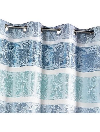 Cortina opaca de jacquard con rayas horizontales