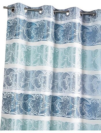 Cortina opaca de jacquard con rayas horizontales