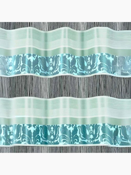 Cortina opaca de jacquard con rayas horizontales de colores - Kiabi Cortina opaca de jacquard con rayas horizontales de colores - Kiabi