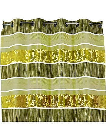 Cortina opaca de jacquard con rayas horizontales de colores