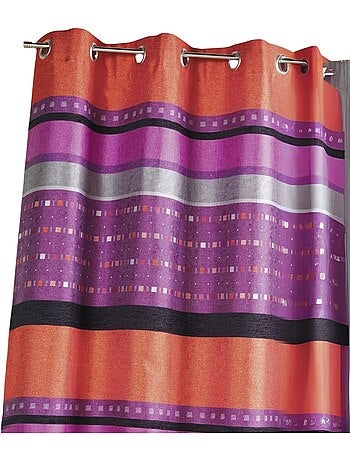 Cortina opaca de jacquard con rayas horizontales gráficas
