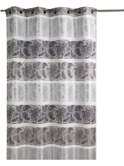Cortina opaca de jacquard con rayas horizontales - Kiabi