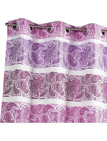 Cortina opaca de jacquard con rayas horizontales