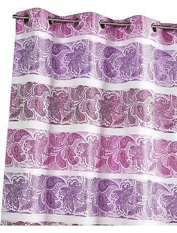 Cortina opaca de jacquard con rayas horizontales