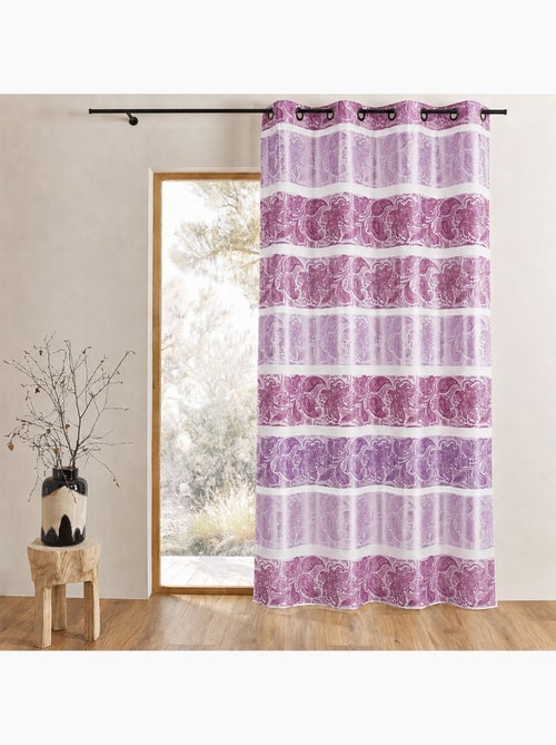 Cortina opaca de jacquard con rayas horizontales - Kiabi