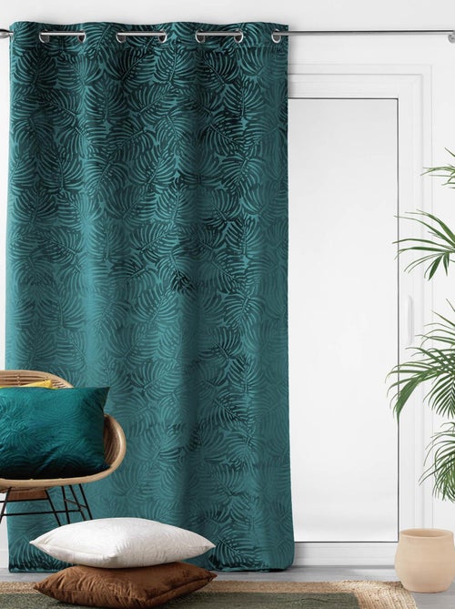 Cortina opaca de terciopelo en relieve - Kiabi