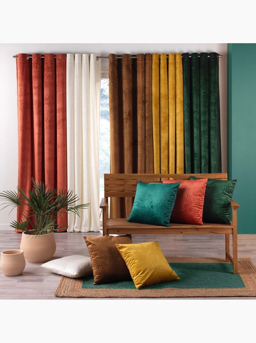 Cortina opaca de terciopelo en relieve - Kiabi