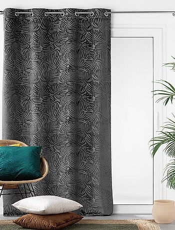 Cortina opaca de terciopelo en relieve