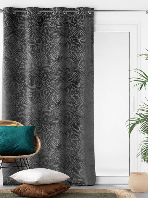 Cortina opaca de terciopelo en relieve - Kiabi