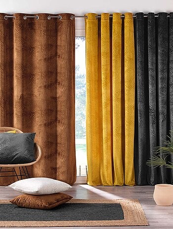 Cortina opaca de terciopelo en relieve