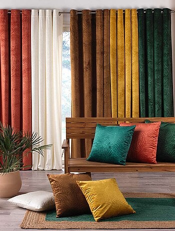 Cortina opaca de terciopelo en relieve