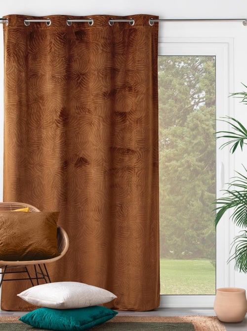 Cortina opaca de terciopelo en relieve - Kiabi