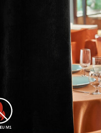 Cortina opaca de terciopelo ignífuga M1