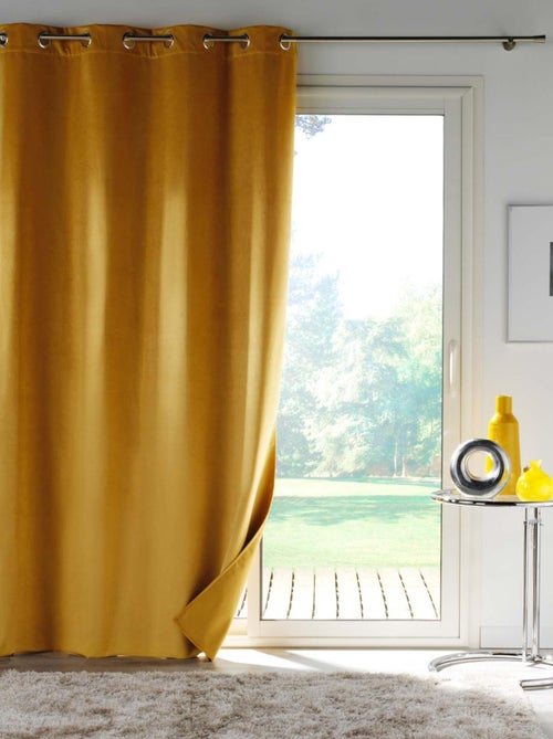 Cortina opaca de terciopelo liso - Kiabi