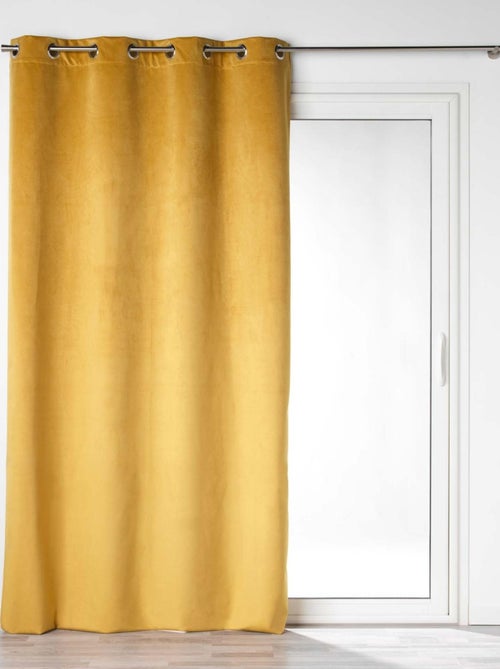 Cortina opaca de terciopelo liso - Kiabi