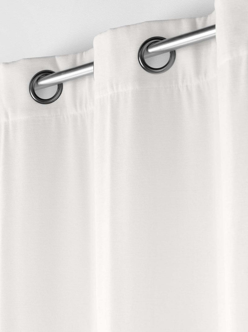 Cortina opaca de terciopelo liso Blanco - Kiabi