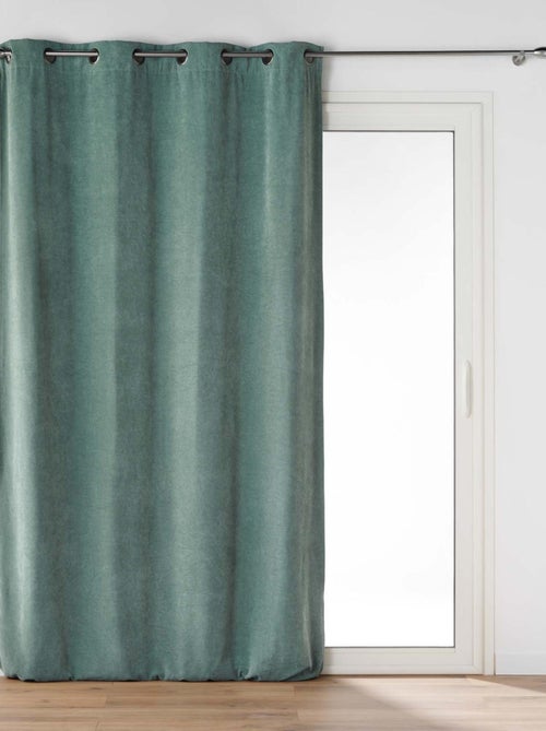 Cortina opaca de terciopelo liso - Kiabi