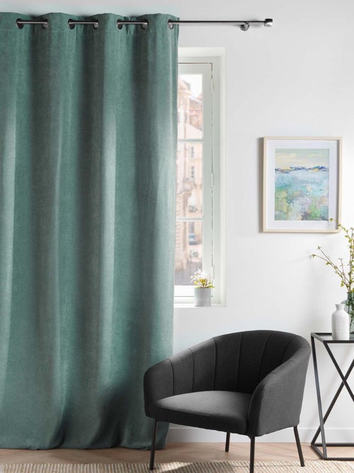 Cortina opaca de terciopelo liso - Kiabi