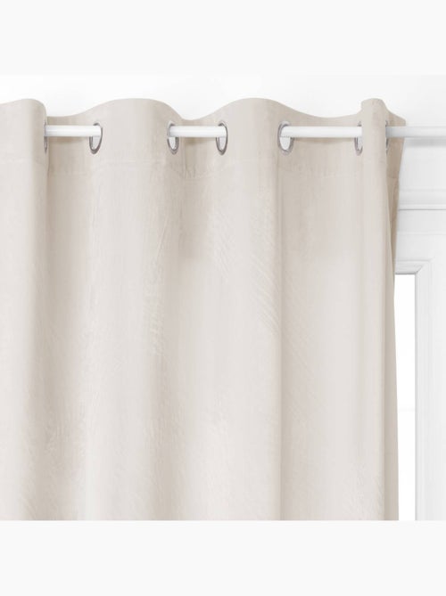 Cortina opaca dolce de terciopelo gris claro, 140 x 260 cm - Kiabi Cortina opaca dolce de terciopelo gris claro, 140 x 260 cm - Kiabi