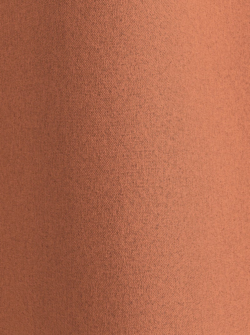 Cortina opaca efecto chambray Terracota - Kiabi