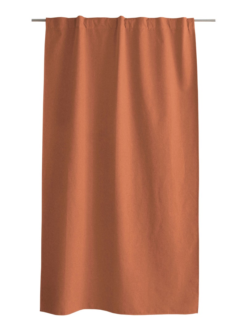 Cortina opaca efecto chambray Terracota - Kiabi