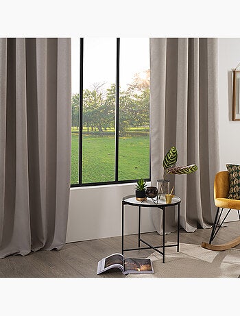 Cortina opaca feuilles beige 140x260cm