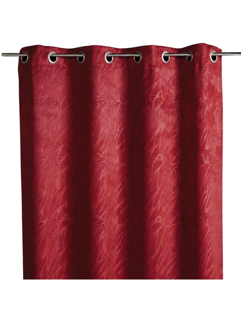 Cortina opaca frappé Rojo - Kiabi