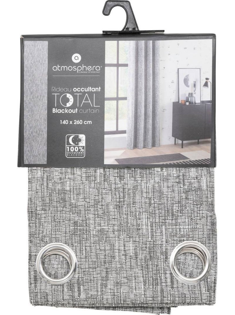 Cortina opaca gris pizarra 140x260cm Gris - Kiabi